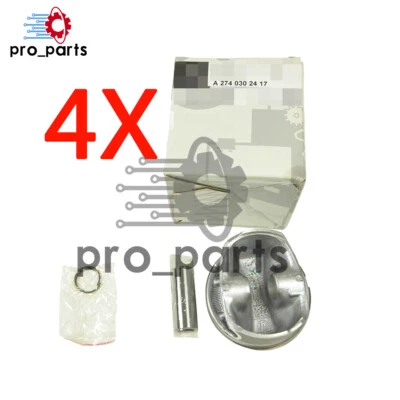 OEM 4Pcs Piston With Ring Set For Mercedes-Benz C300 W212 E300 GLC300 M274 2.0T Foto 1 de 4
