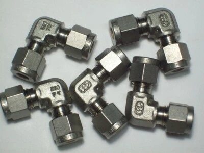 5- SSP Duolok Stainless Steel Elbow Union, 1/4" OD Tube, SS-400-9