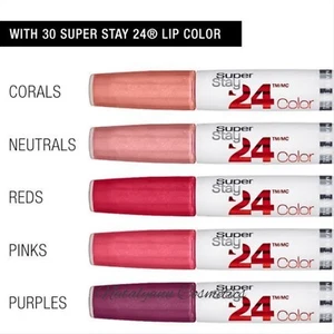 Maybelline Super stay 24hr LIPSTICK NEW SHADES + MATTES + FREE POST - Picture 1 of 58