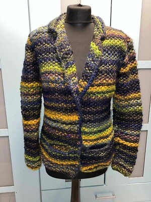 Strickjacke M - 38 Jacke HANDMADE handgestrickt mit Lana Grossa 40 / L - Bild 1 von 4