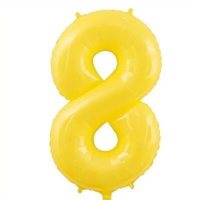 Ballon Chiffre 8 Jaune 40 Pouces - Anniversaire 0-90 Ans - Décoration Party S... - Photo 1/4