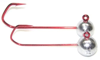 JB Rundkopfjig 30 g VMC 5150 RD 6/0 + 8/0 Jigkopf Zanderjig Dorschjig per 2 Stück