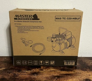 Master Airbrush Cool Runner II Airbrush Kit + Accessories Hardly Used TC-320-HB - Picture 1 of 4