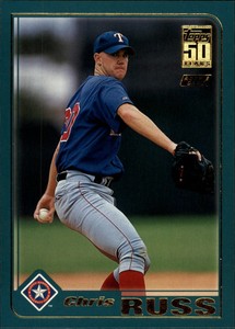 2001 Topps Traded Texas Rangers Baseball Card #T252 Chris Russ