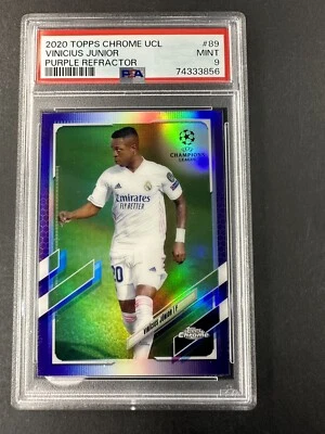 Vinicius Junior 2020 Topps Chrome UCL Purple Refractor PSA 9 POP 4 - Image 1 of 2