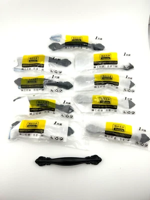 9 tiradores de manija de cajón de gabinete negro plano Jetland 3" centro de orificio 5" de largo PW8803076 Foto 1 de 4