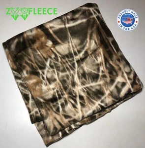 ZooFleece Shadow Grass Waterfowl Duck Hunting Hunt Animals 60X60" Blanket Throw  - Picture 1 of 4
