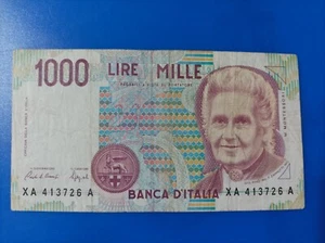 2 Banconote 1000 Lire Montessori Serie Sostitutiva XA XF - Foto 1 di 4