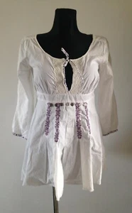 Odd Molly Shirt Top Blouse Tunic White Sz2 UK12/14  - Picture 1 of 7