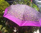 Coach Umbrella Leopard Print Coach F66639 Leopard/Purple Ocelot Print Umbrella