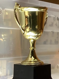 GENUINE METAL TROPHY CUP - METAL ON SOLID BASE - 300mm TALL - CLASSIC BOWL CUP - Foto 1 di 12