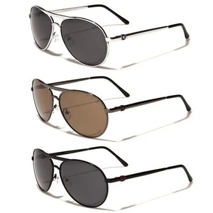 Gafas de sol Khan Premium POLARIZADAS Hombres Mujeres Redondas Retro Piloto Nuevas - Imagen 1 de 5