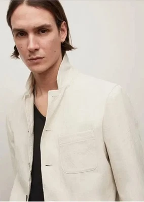 $1298 Brand New John Varvatos Collection Crinkle Texture Jacket EU 56 USA 46 - Image 1 of 4