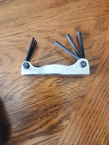 Vintage Metal Folding Allen Hex Key Set MM - Picture 1 of 4
