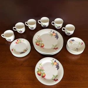 30pc Royal Doulton Ashberry Porcelain Dinnerware Set for 6 People, Fruit Pattern - Picture 1 of 7