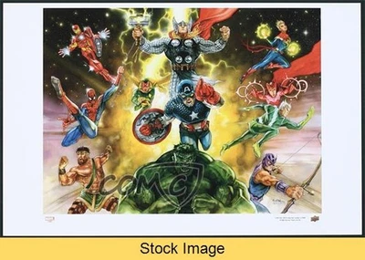 2022 Fleer Ultra Avengers 3 x 3 Lithograph Achievement Tom Fleming READ - Image 1 of 3