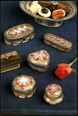 Limoges Boxes Full Color Illustrated Advertising Card from the UK - Very Nice - Image 1 of 2