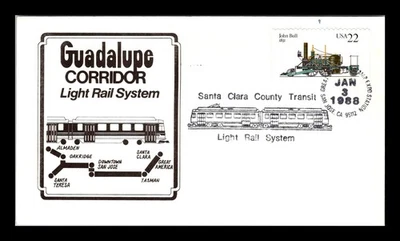 DR JIM STAMPS US COVER GUADALUPE CORRIDOR LIGHT RAIL SYSTEM SANTA CLARK COUNTY - Image 1 of 2