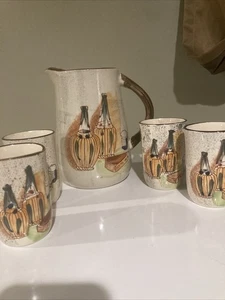 Vintage Sangria 60’s Royal Sealy Capri Pitcher w/4 Cups - Picture 1 of 2