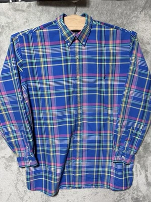 Polo Ralph Lauren Para Hombres 2XLT Performance Camisa Oxford a Cuadros con Poni Azul Foto 1 de 4