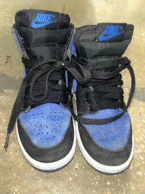 Nike Air Jordan 1 Retro OG High Royal Reimagined Azul Preto Infantil Tamanho 12C - Imagem 1 de 4