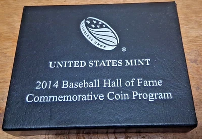 2014 S National Baseball Hall of Fame HALF DOLLAR Proof 50c Coin Box and COA B35 - Image 1 of 4