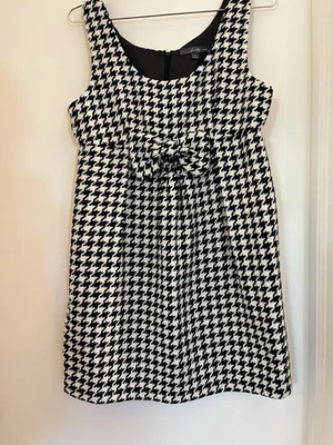 Vestido para mujer Forever 21 sin mangas pata de gallo mezcla de lana con lazo, talla S nuevo con etiquetas Foto 1 de 4