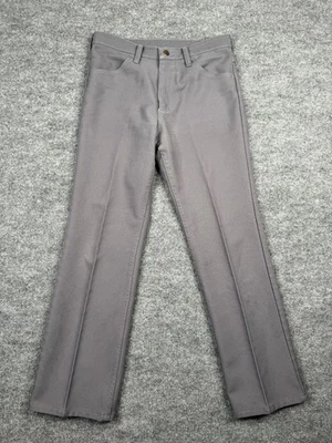 Vintage Wrangler 82GY Gray Polyester Pants 31x30 USA Made Workwear Slacks - Image 1 of 4