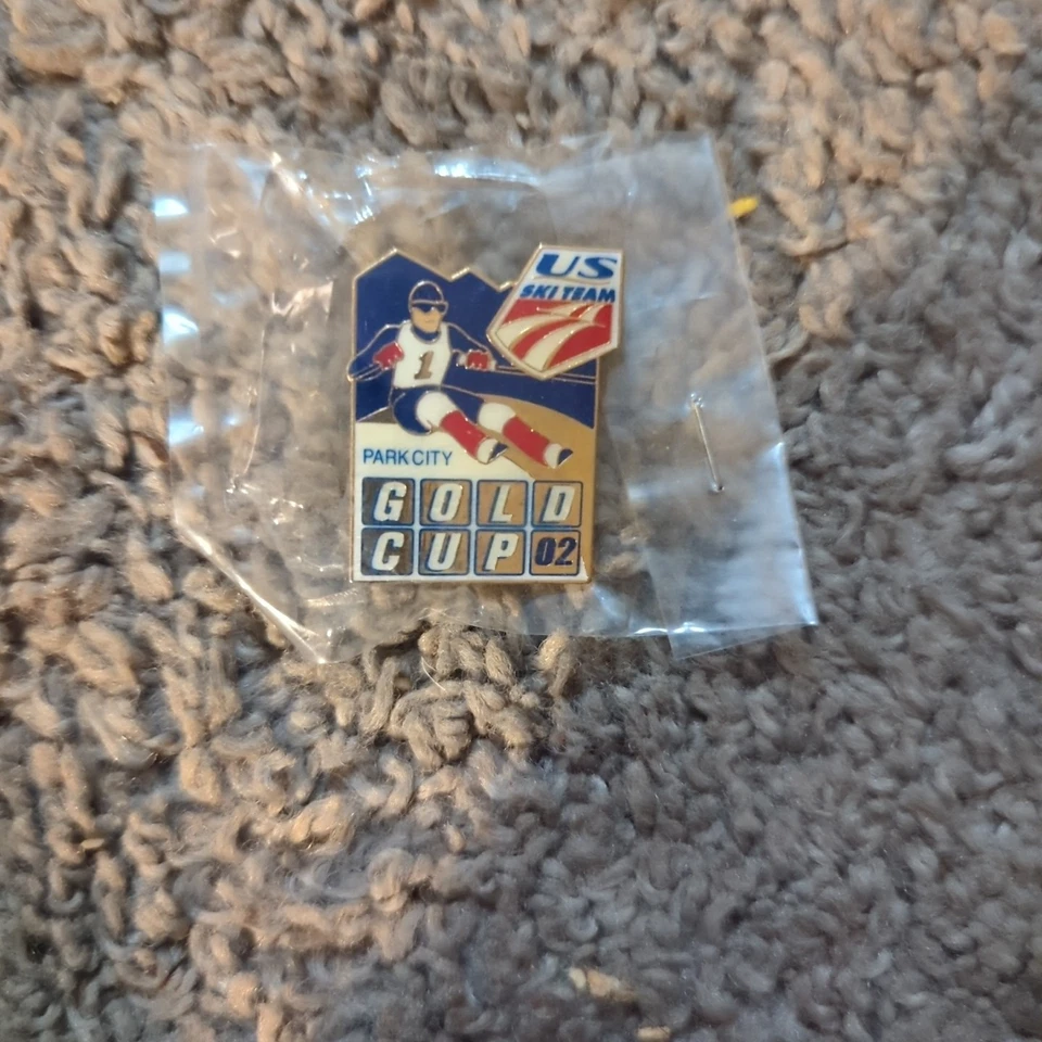 United States Olympic Ski Team Pin Park City Gold Cup 02 Dannon  - Image 1 of 1