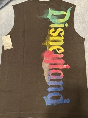 CAMISA DEPORTIVA SIN MANGAS DISNEYLAND TIE DYE CASTILLO GRIS MEDIANA NUEVA Foto 1 de 4