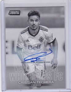 CRISTIAN TECHERA 2018 TOPPS STADIUM CLUB MLS AUTO AUTOGRAPH BLACK & WHITE #12/99