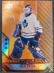 2014-15 Upper Deck Black Diamond Felix Potvin # 171 TRIPLE DIAMOND Orange