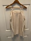 PRE-OWNED LUMIERE WOMEN'S COLD SHOULDER BLOUSE- IVORY- SMALL