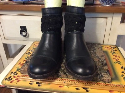 Zapatos para mujer Latigo CARLY Crochet Botines Botines Cuero Negro Talla 7M Foto 1 de 4