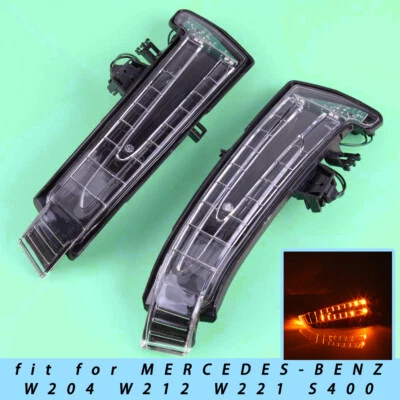 Fit For Mercedes Benz W204 W212 W221 S400 Pair Mirror Turn Signal Light LED Foto 1 de 4