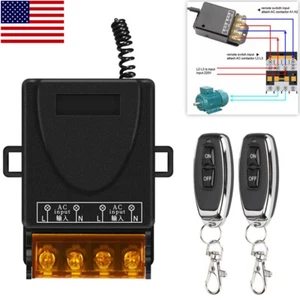 AC Wireless Remote 110V-240V 30A RF Relay Control Remote Switch 433Mhz Receiver - Picture 1 of 15