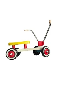 Vintage 1970's Playskool Ride-on Tyke Bike Toddler Scooter Yellow Polka-dot Seat - Picture 1 of 4