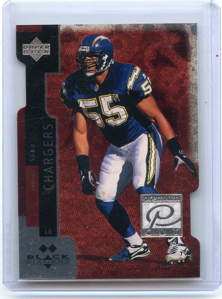 1998 BLACK DIAMOND #PC9 JUNIOR SEAU "PREMIUM CUT" DOUBLE DIAMOND CHARGERS 072714 - Image 1 of 1