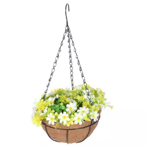 Artificial Flower Hanging Basket Artificial Plant Fake Flower Basket Artificial - Picture 1 of 12