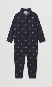 Authentic NEW BURBERRY Kids Youth Girls JUNO TB / Star Navy Denim Jumpsuit 10Y - Picture 1 of 14