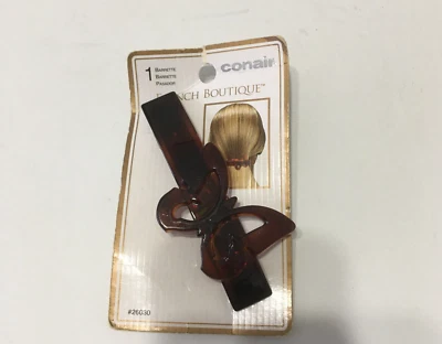 Retro Conair Francés Boutique Pasador de Pelo Caparazón de Tortuga Mariposa Clip Foto 1 de 4