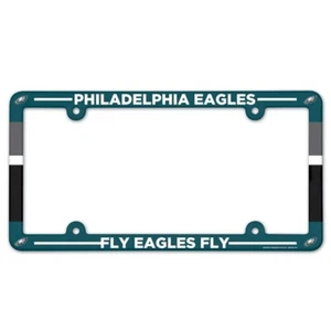 PHILADELPHIA EAGLES FLY EAGLES FLY 6"x12" LICENSE PLATE FRAME NEW WINCRAFT - Picture 1 of 1