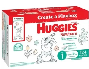 Huggies Unisex Ultimate Nappies Size 1 Newborn (Up to 5 kg) 224 Nappies - Bild 1 von 1