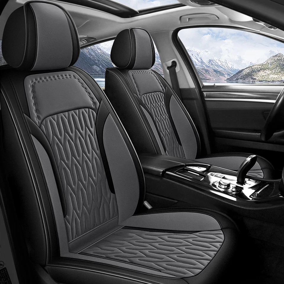 For HYUNDAI Sonata 2004-2014 Car 5-Seat Covers Faux Leather Full Set Cushion Pad Foto 1 de 4