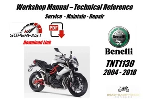 Benelli TNT1130 TNT 1130 Service Repair Workshop Manual 2004 - 2018 - Picture 1 of 9