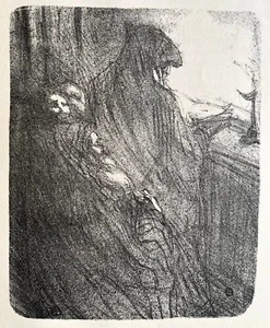 Toulouse Lautrec Prayer Jewish Polish Lithograph Judaica Sinai 1898 - Picture 1 of 2