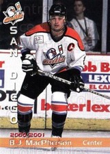 2000-01 San Diego Gulls #9 BJ MacPherson