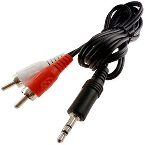 6 Fuß Value-Serie 3,5 mm (1/8") Stereo Stecker auf 2-RCA-Stecker Audiokabel USA schneller Versand - Bild 1 von 3
