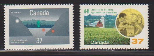 1988 Canada SC# 1214-1215 - St. John's Centennial-4-H Clubs Lot# 197 M-NH   - Image 1 of 1