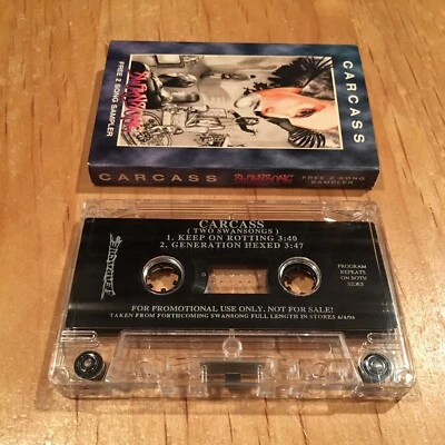 Carcass - Swan Song 2 Song Sampler CASSETTE TAPE US promo exhumed napalm death Foto 1 de 3
